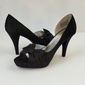 Michaelangelo Maribelle Open Toe Pumps Black Size 7.5